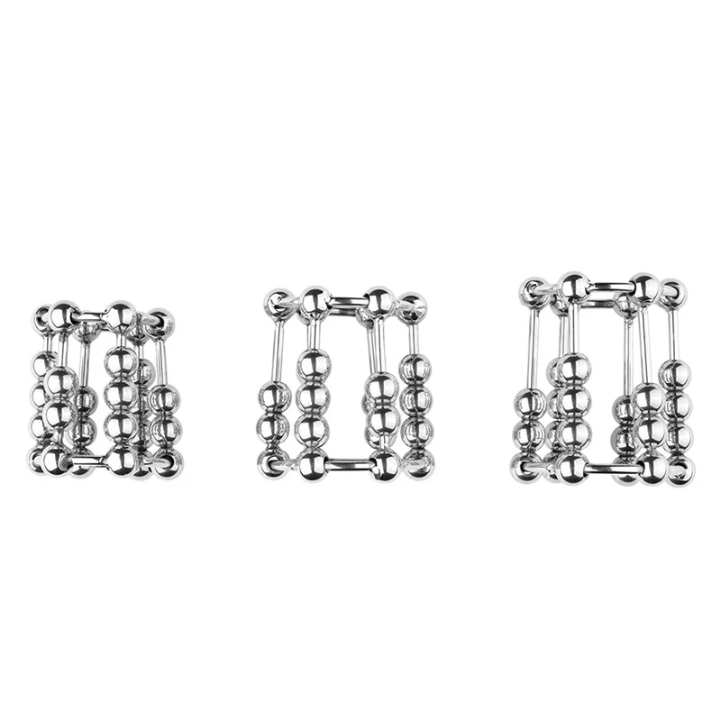 Male  Penis Toys  Penis Ring   Rolling Beads Design    Metal Cock Ring  Sex Toys for Men Juguetes Sexuales Juguetes Sexuales