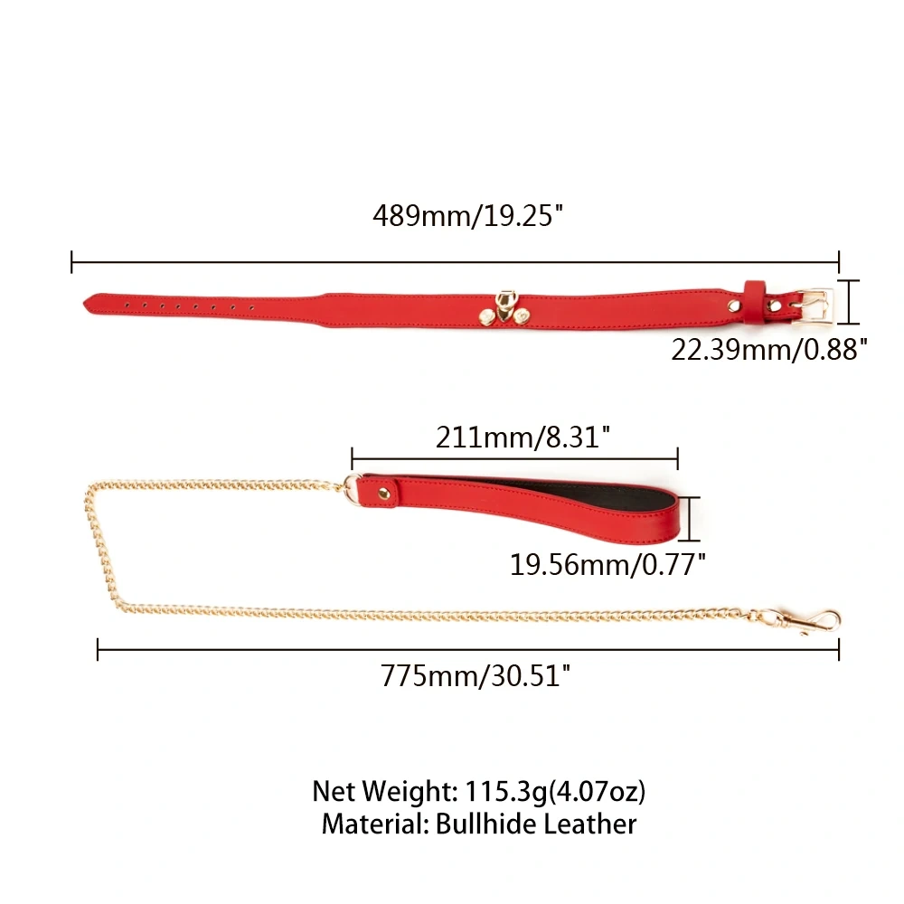 Bondage Gear Real Leather Collar Black Red BDSM Kits Adult Sex Toys for Women Juguetes Sexuales Color Box Packing