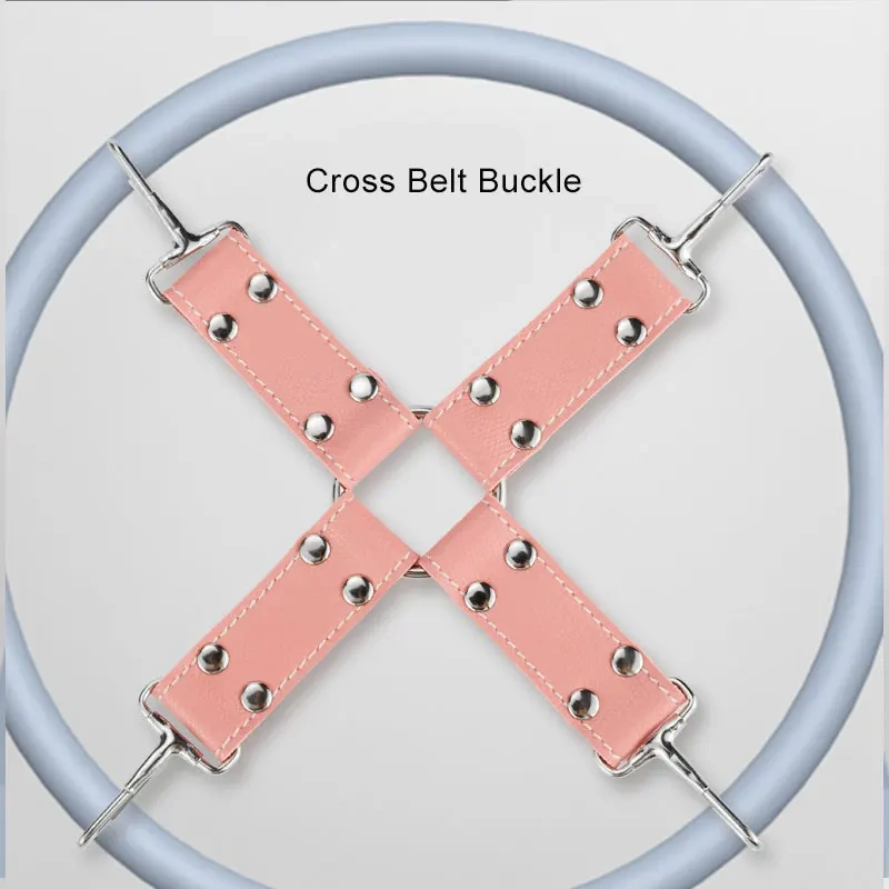 Black Bondage Gear PU Leather Set with Fluff 8pcs Pink Bed Restraints Sex Toys for Women BDSM Products Juguetes Sexuales