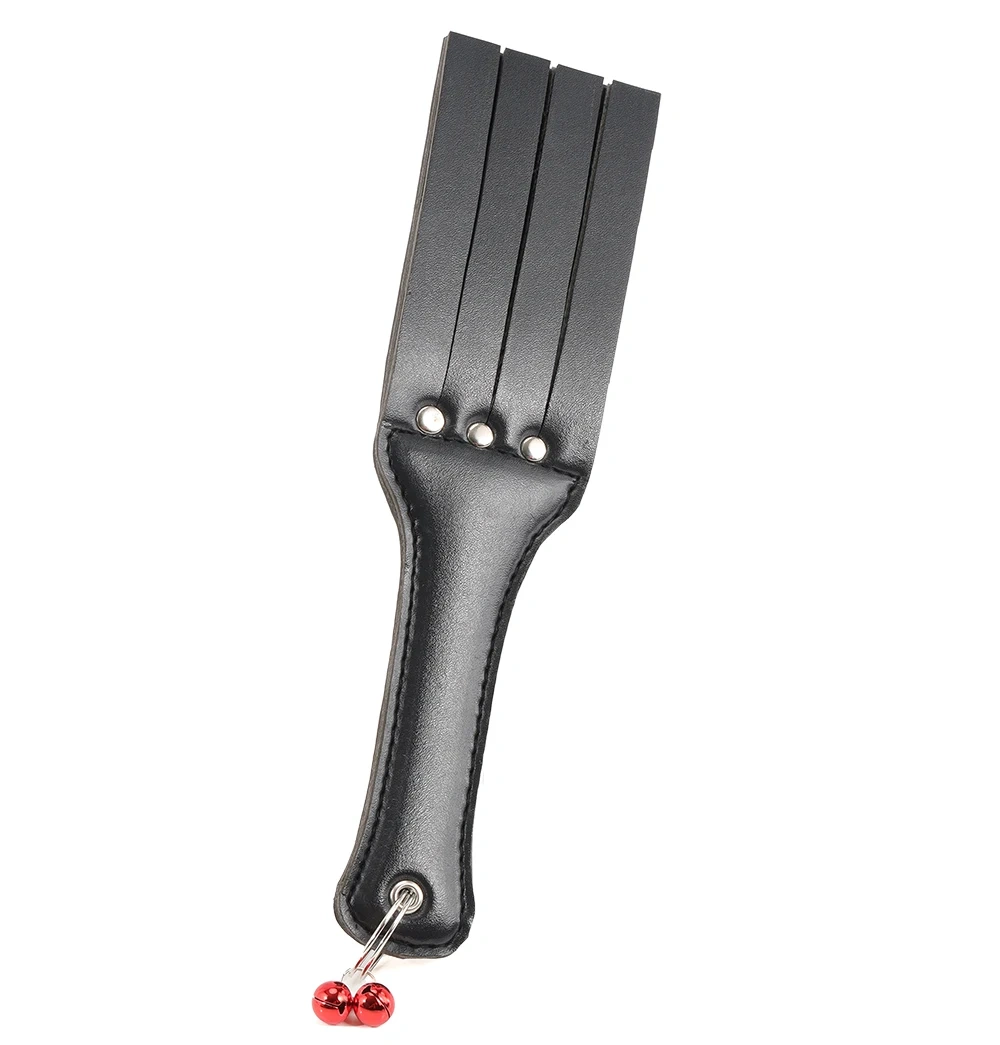 Bondage Gear Pu Leather Paddle With Two Bell Whips Bdsm Bondage Kit Sex Toys for Women Men Juguetes Sexuales