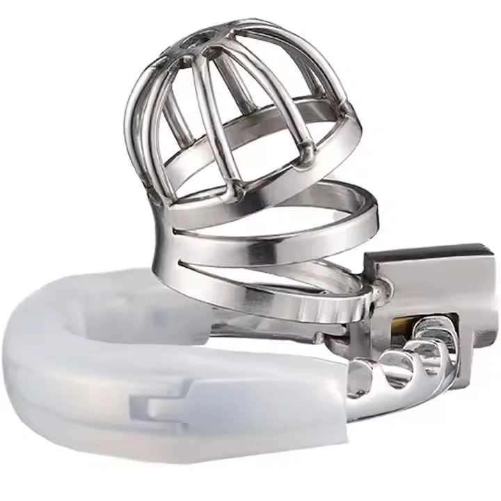 Adjustable Adult Male Bondage Gear Hollow Short Chastity Cage
