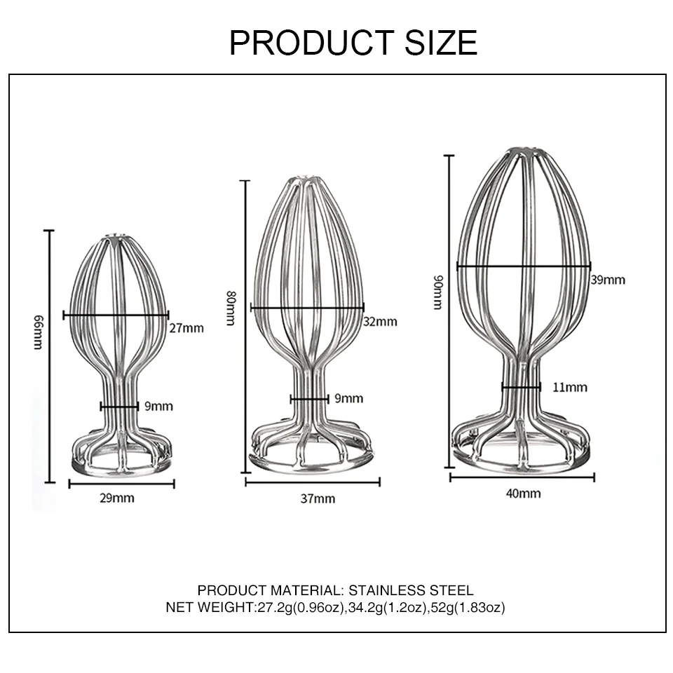 Stainless Steel Adult Butt Plug Set Hollow Anal Toys for Women and Men Sex Toys by Juguetes Sexuales Made of Durable Metal