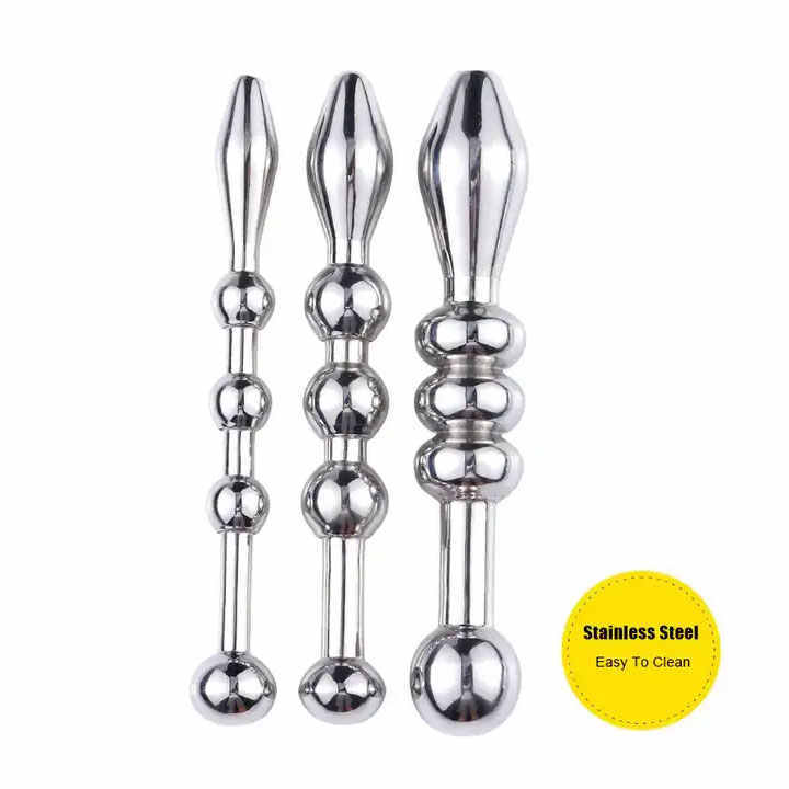 Special Design 3 Ball Sounding Urethral Stainless Steel Toys Men BDSM Short Urethral Sounds Set Penis Penetrating Bondage Gear