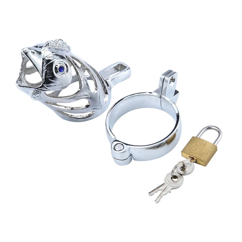 Stainless Steel Zodiac Chicken Chastity Cage Male Sex Toy Penis Lock Device BDSM Toys for Men
