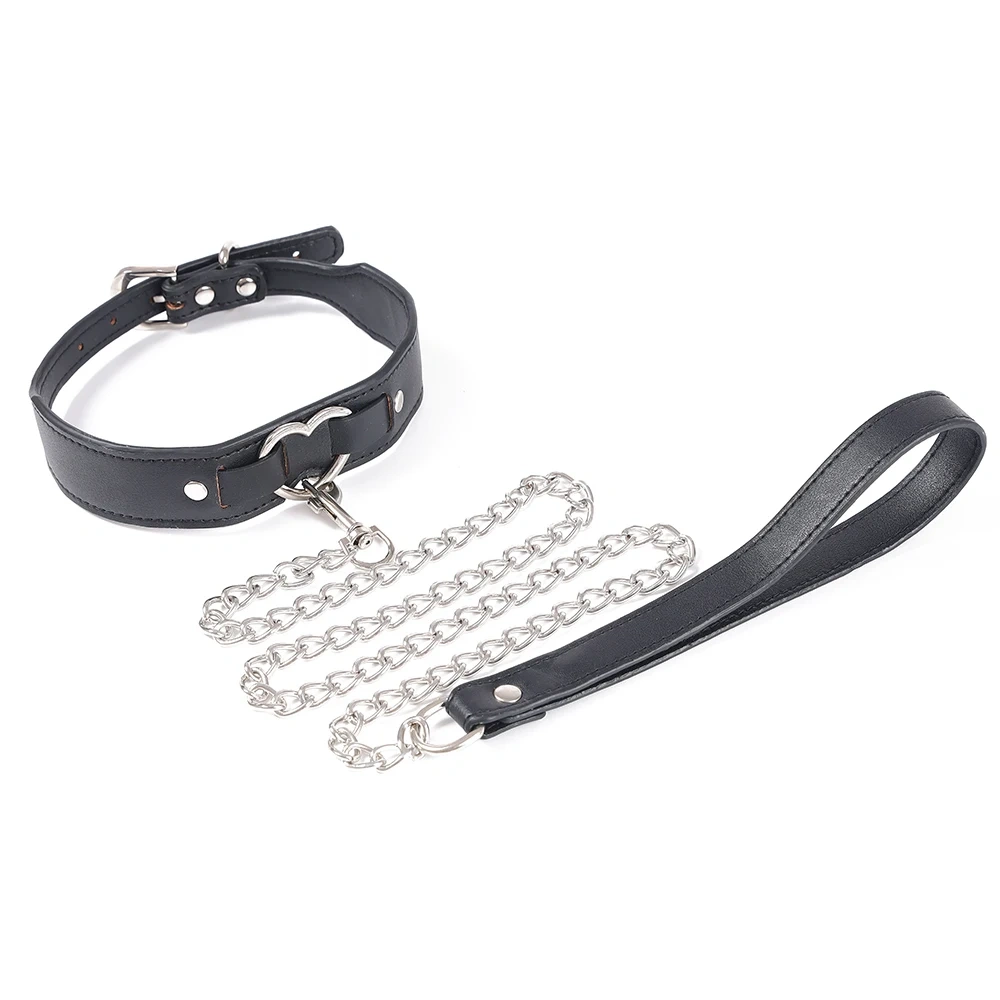 PU Leather Heart Collar Harness Red Black Sex Toys BDSM Bondage Kits for Women Juguetes Sexuales