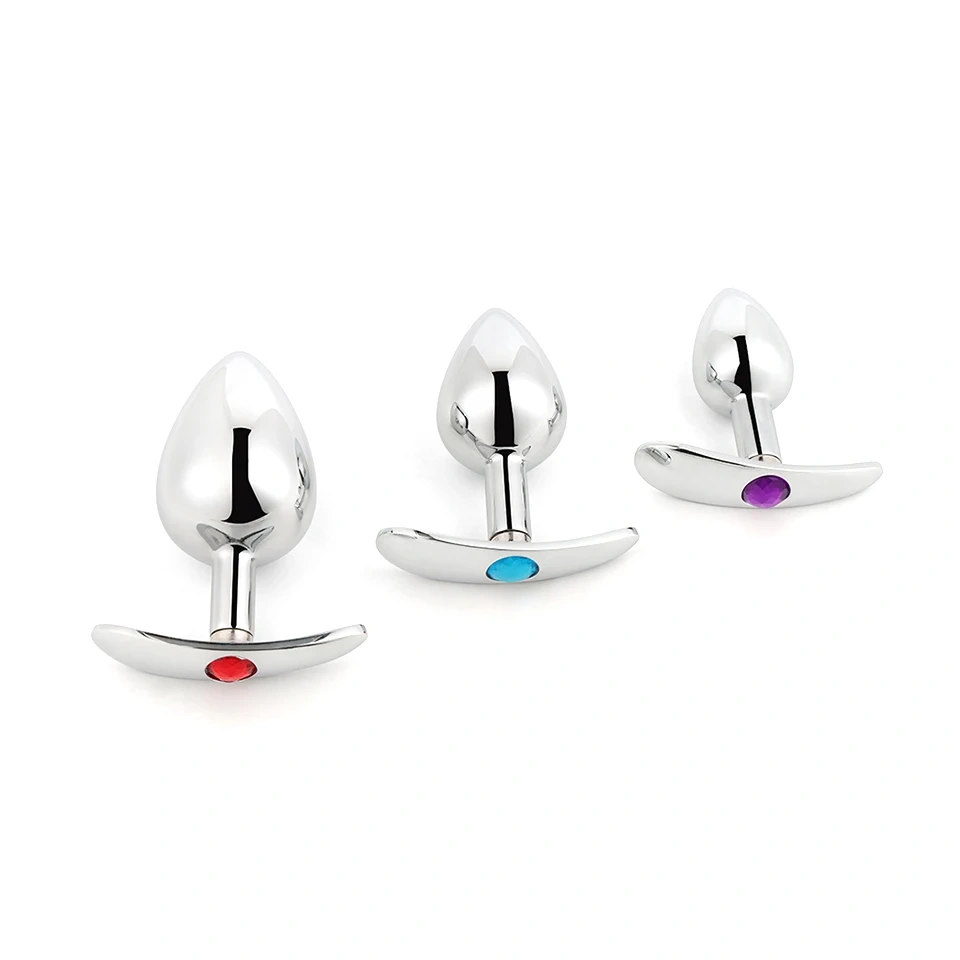 Anchor-Shaped Butt Plug Jewel Anal Sex Toys for Women and Men Durable Metal Material