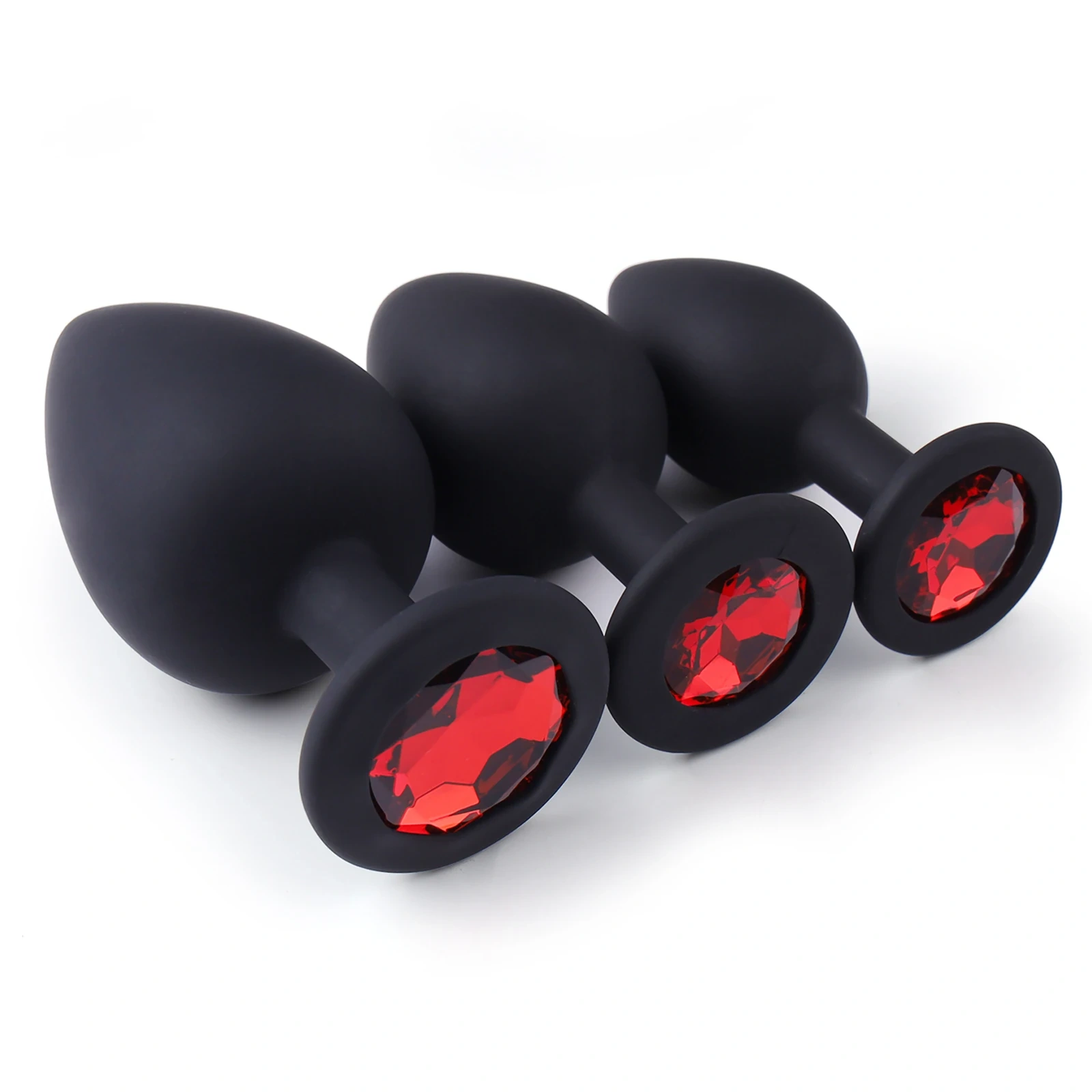 Silicone Butt Plug Anal Toys for Women Jewel Black Red Pink Rosy Small Medium Colors Sex Juguetes Sexuales