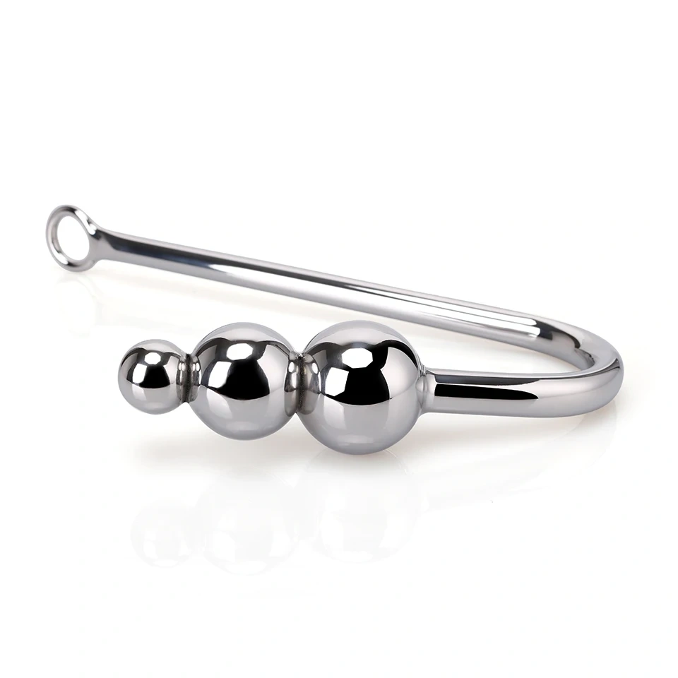Stainless Steel Anal Toys for Men and Women 3 Balls Anal Hook and Bondage Gear Butt Plug Adult Sex Juguetes Sexuales