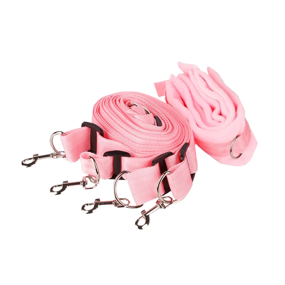 Bed Bondage Kit for Adults Restraint Gear Sex Toys with Leather Belt and Handcuffs Juguetes Sexuales SM Type