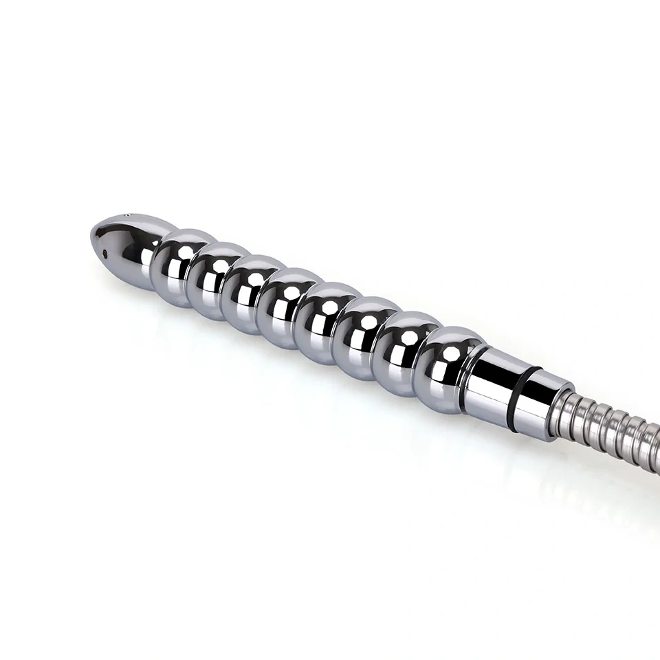 9 Bead-Type Aluminium Alloy Shower Douche Nozzles Metal Anal Vagina Cleaner Beads Hollow Dildo Juguetes Sexuales