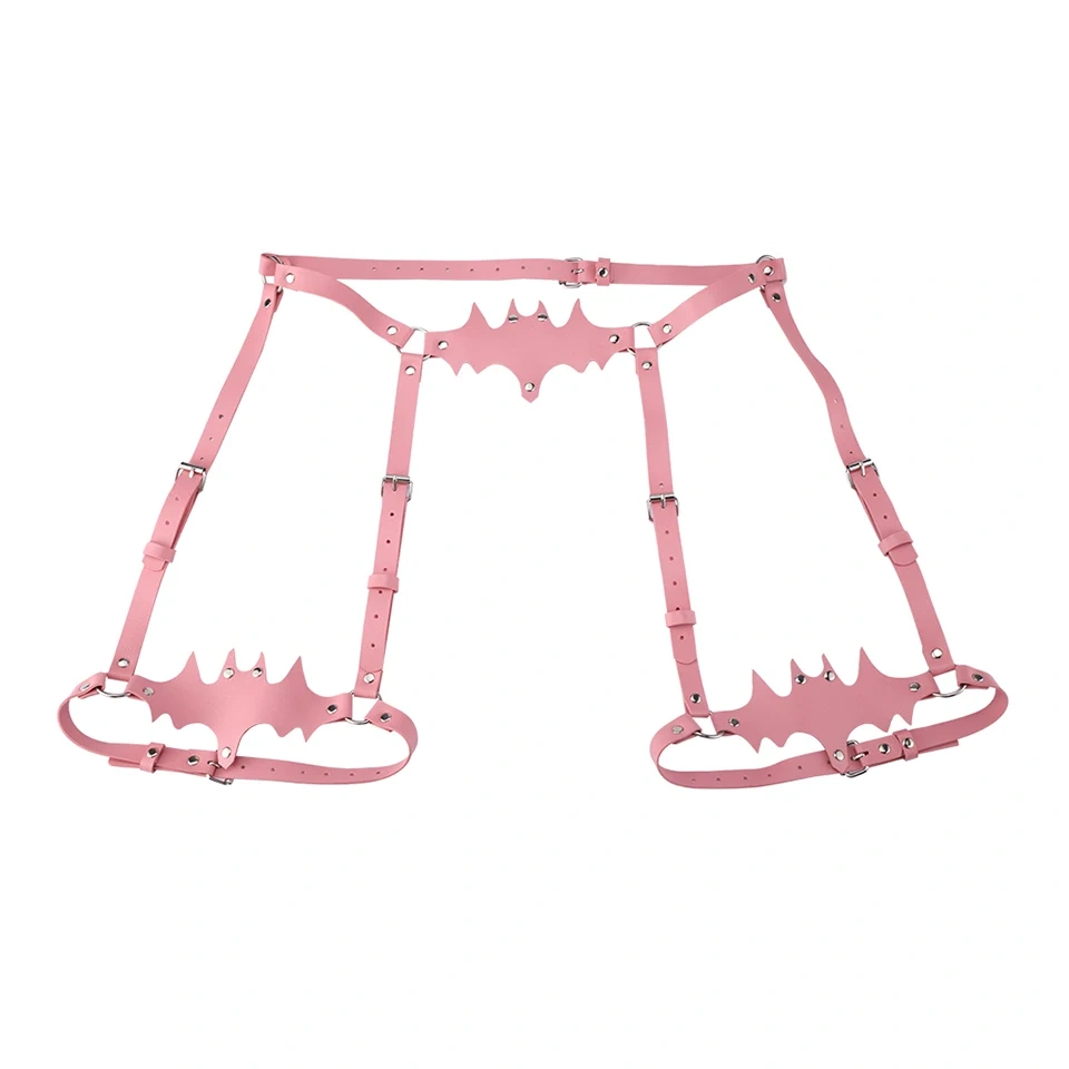 Pink Leather Pants and Bondage Gear Kit Adult Sex Toys for Women BDSM Mask Bondage Set Sex Products