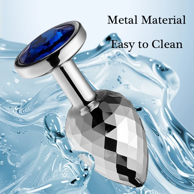 Diamond Facets Anal Plug Stainless Steel Jewel Metal Sex Toy for Women