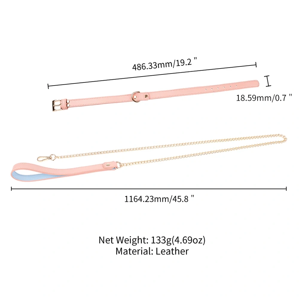Bondage Gear 3-Color Pu Leather Collar Kit Sex Toys for Women Adult SM Products