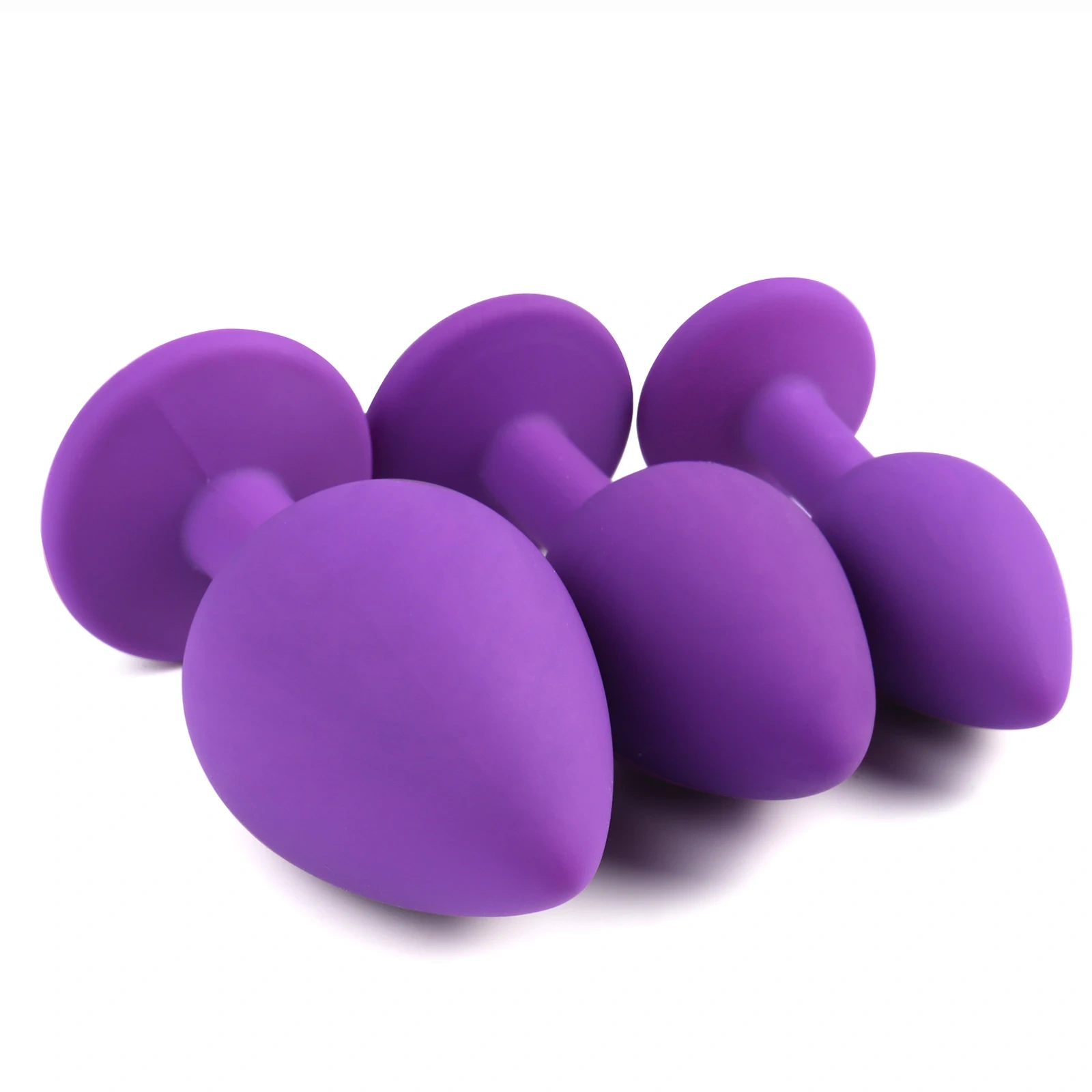 Purple Silicone Anal Plug & Jewel Butt Plug Set Underwater Theme Sex Toys for Women Anal Toys for Women