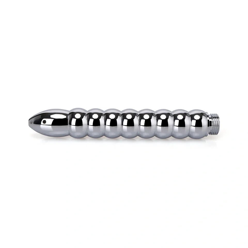 9 Bead-Type Aluminium Alloy Shower Douche Nozzles Metal Anal Vagina Cleaner Beads Hollow Dildo Juguetes Sexuales