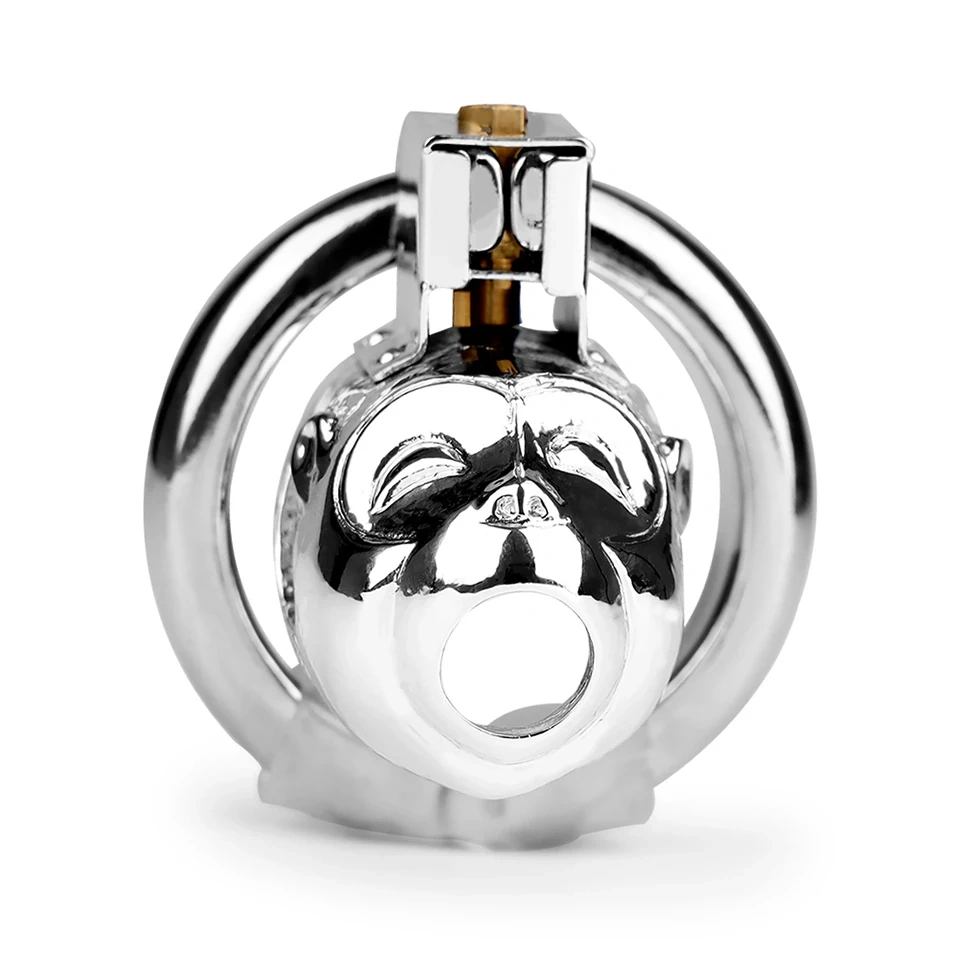 Chinese Zodiac Monkey Metal Chastity Device Stainless Steel Penis Lock Cock Cage BDSM Sex Toys Men Juguetes Sexuales Para