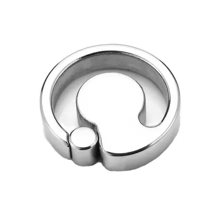 Stainless Steel Male Chastity Device Ball Stretcher Metal Cock Ring