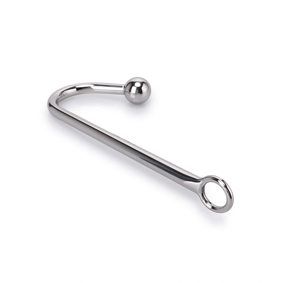 Single Curved Stainless Steel Anal Hook Butt Plug Women's Bondage Gear for Adult Sex Juguetes Sexuales and Sex Toys
