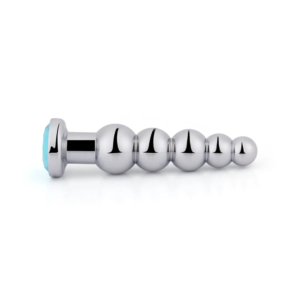 BALL Shape Anal Sex Toys Jewel Adult Product Metal Butt Plug for Women and Man