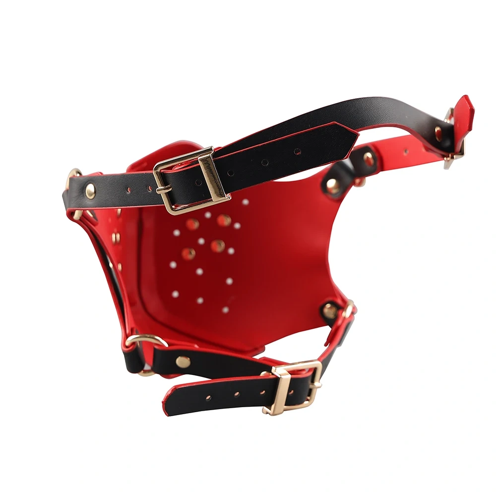 Adjustable Leather Belt Pet Play Hood Puppy Play Muzzle Sex Toys Mouth Restraint Kit Bondage Gear Kits Premium Quality Pet