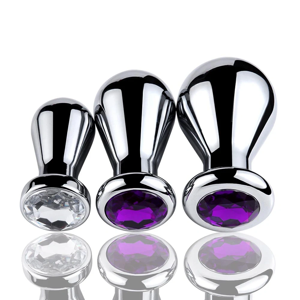 Large Size Diamond Butt Plug Jewel Anal Toys Sex Toys for Men and Women Metal Balloon Anal Plug Juguetes Sexuales