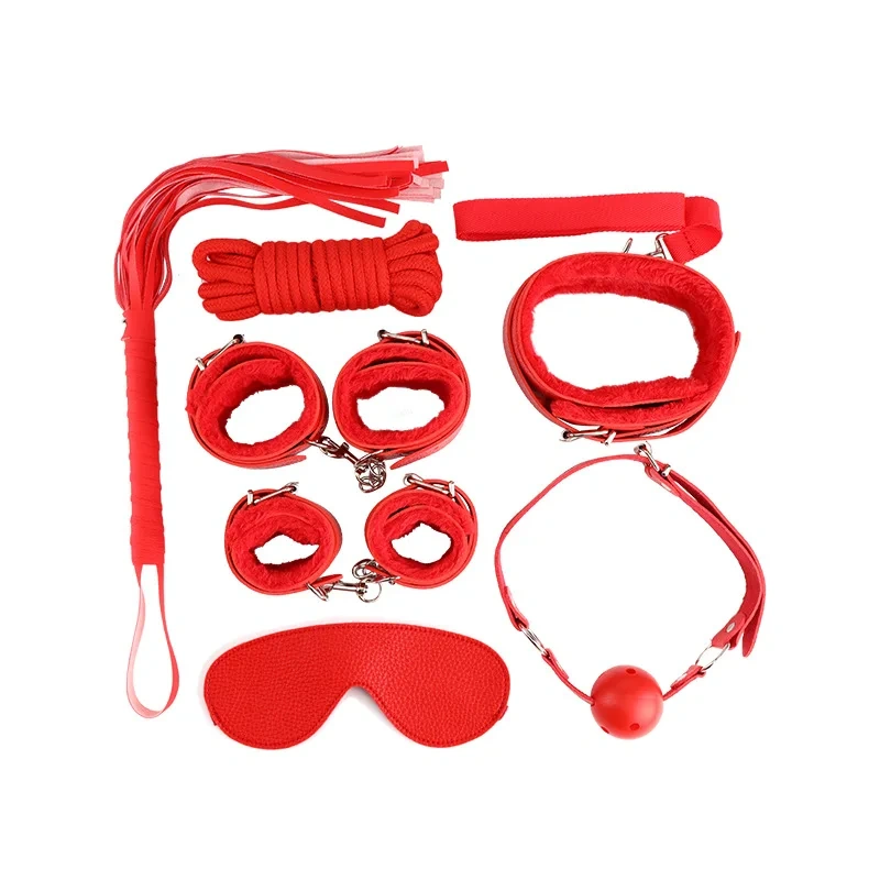 Bondage Gear Lichee Pattern BDSM Set Sex Toys for Women and Men Fluff Bondage Suit and Restraints Juguetes Sexuales