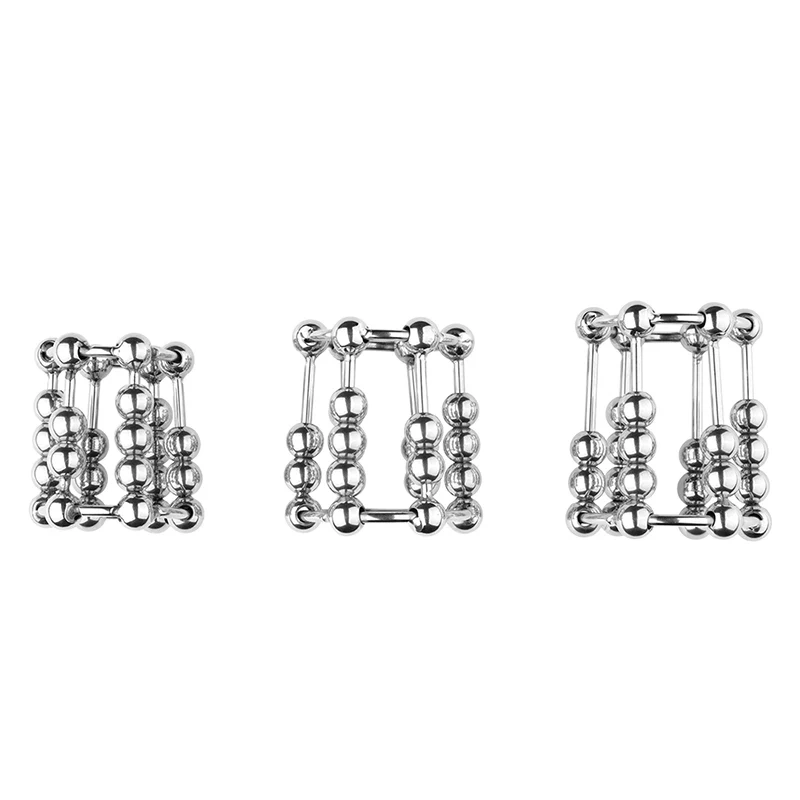 Stainless Steel Rolling Beads Design Metal Penis Ring Sex Toys Men Comfortable Rolling Beads Premium Quality Cock Ring Juguetes