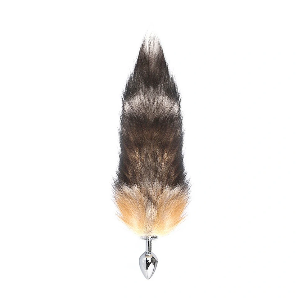 Anal Toy Fur Real with Small Metal Anal Plug Mixed Color Cosplay Sex Toys for Women Juguetes Sexuales De La Buttplug Anal