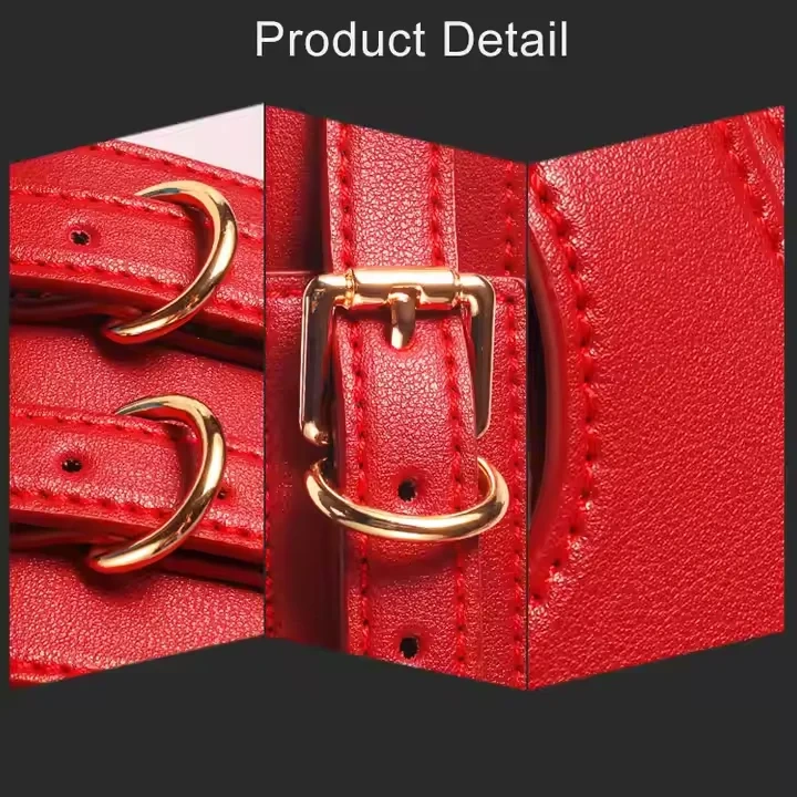 PU Leather Bondage Gear BDSM Set Adult Juguetes Sexuales