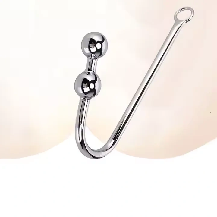 Metal Anal Hook with Two Balls Adult Sex Toys for Women for Bondage Gear and Butt Plug Anal Play Juguetes Sexuales
