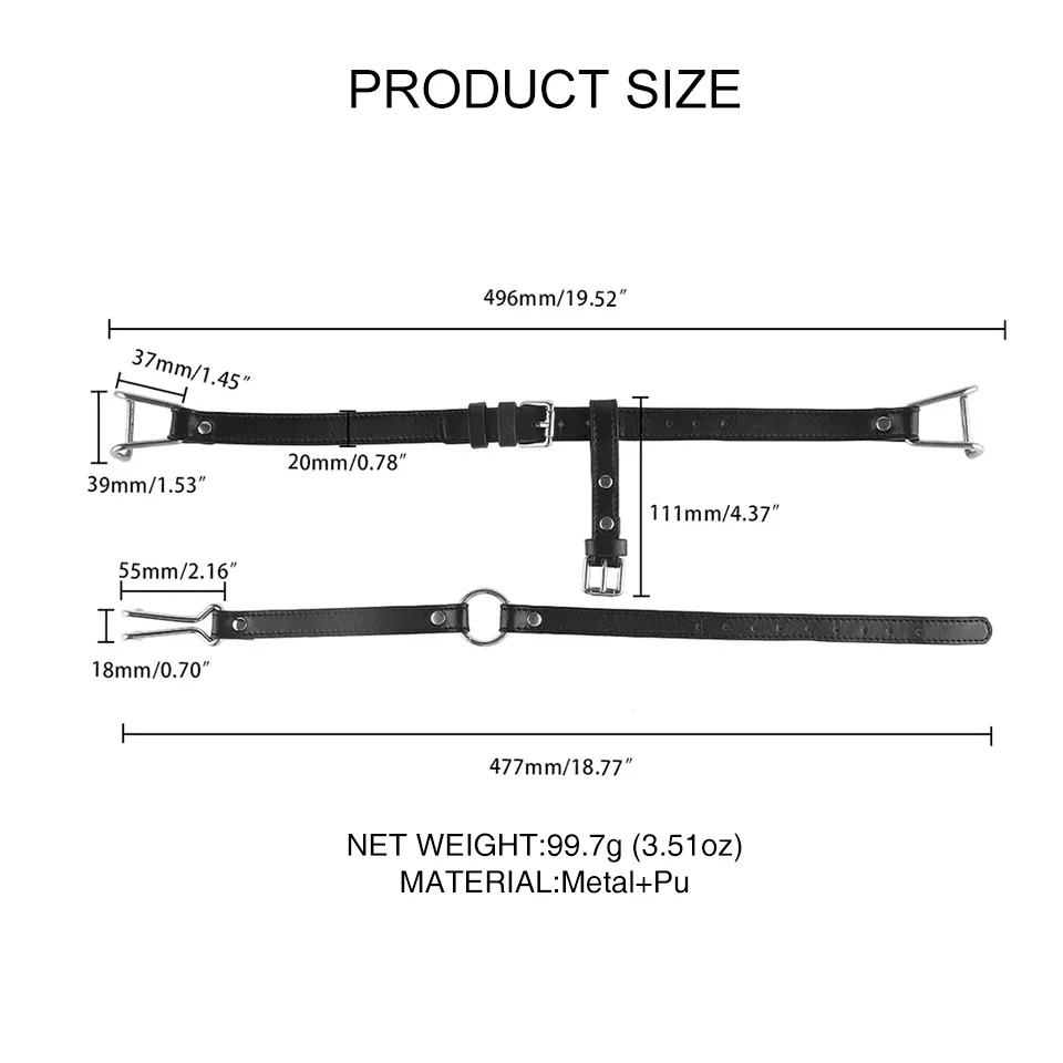 Women Men's BDSM Bondage Gear Sex Toys Stainless Steel Nose Hook Mouth Clamps Leather Bondage Kits with Adult Target Age Group