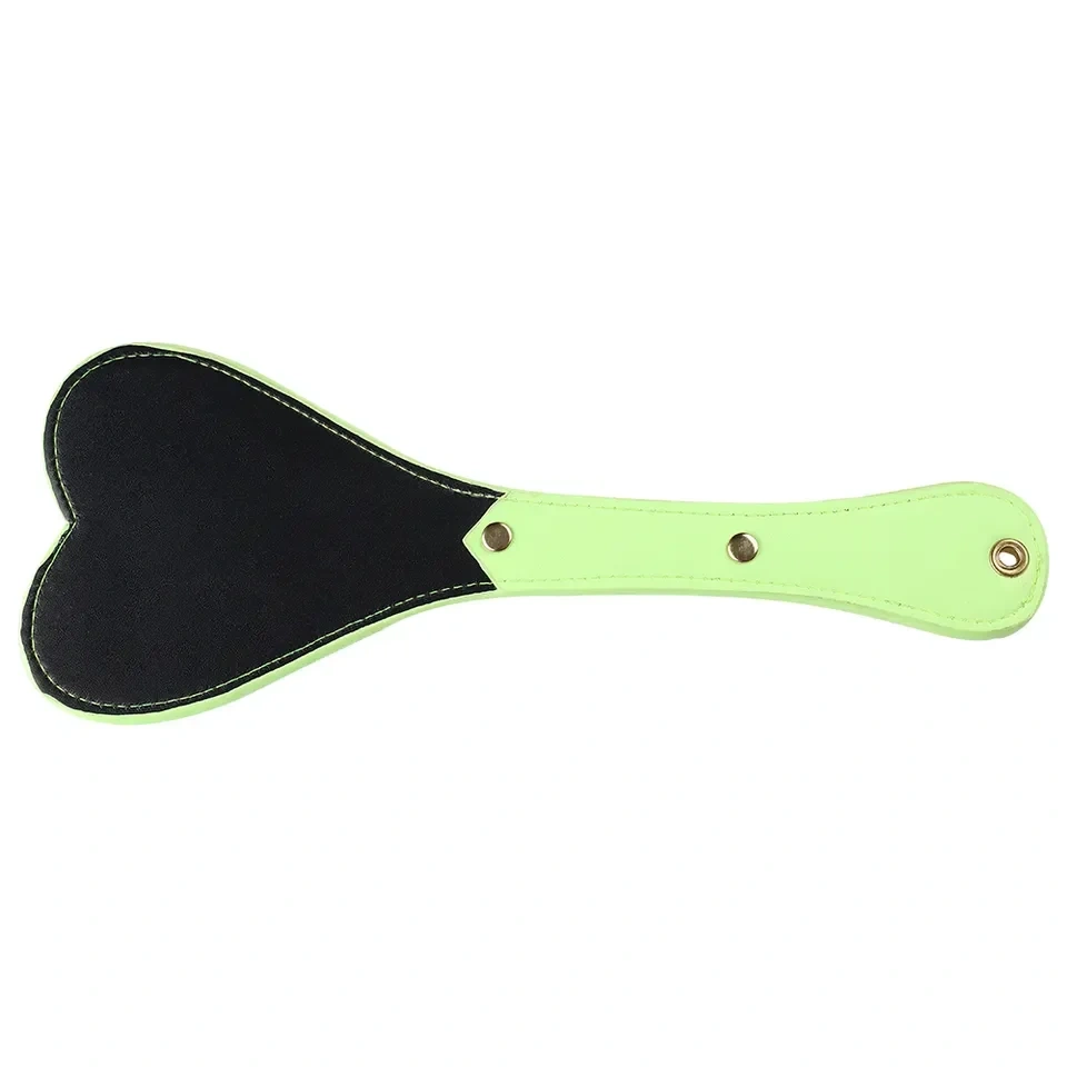 Bondage Gear Night-Glow Heart-Shaped Paddle Fluorescent Leather Sex Toys Adult BDSM Whip Kits Juguetes Sexuales Adultos