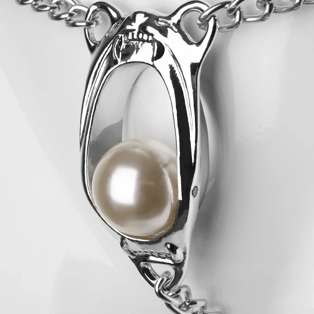 Pear Design Long Chain Zinc Alloy Free Chastity Lock Penis Lock Chastity Cage Sex Toy for Women Bondage Gear