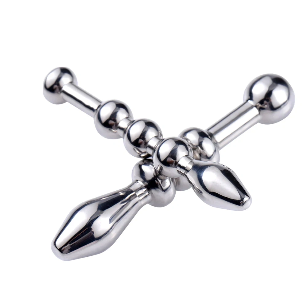 Special Design 3 Ball Sounding Urethral Stainless Steel Toys Men BDSM Short Urethral Sounds Set Penis Penetrating Bondage Gear