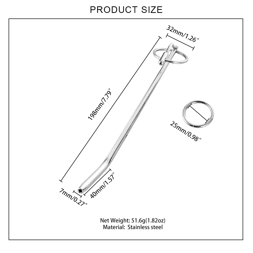 Hollow Stainless Steel Male Urethral Sound Toys Hollow Penis Sex Toys for Men Juguetes Sexuales Type SM