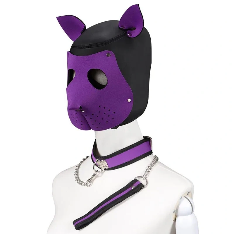 Fox Hood Bondage Gear PU Leather Adult Sex Toys Adult Juguetes Sexuales BDSM Set with Mask SM Suit