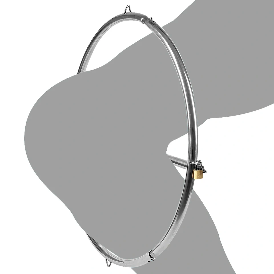 Couple Adult Sex Games Bondage Gear Loop Stainless Steel & Leather Bondage Restraint Sex Toys for Women and Man