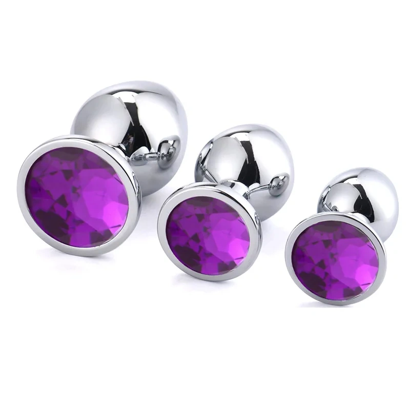 Aluminium Alloy Metal Anal Butt Plug OEM ODM Colorful Sex Toys Jewel Toy for Men Women and Adults-Red Model Number