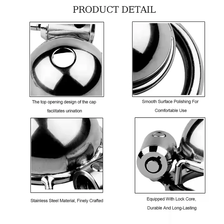 Stainless Steel Male Penis Lock Short Chastity Cage BDSM Bondage Gear Sex Toys for Men