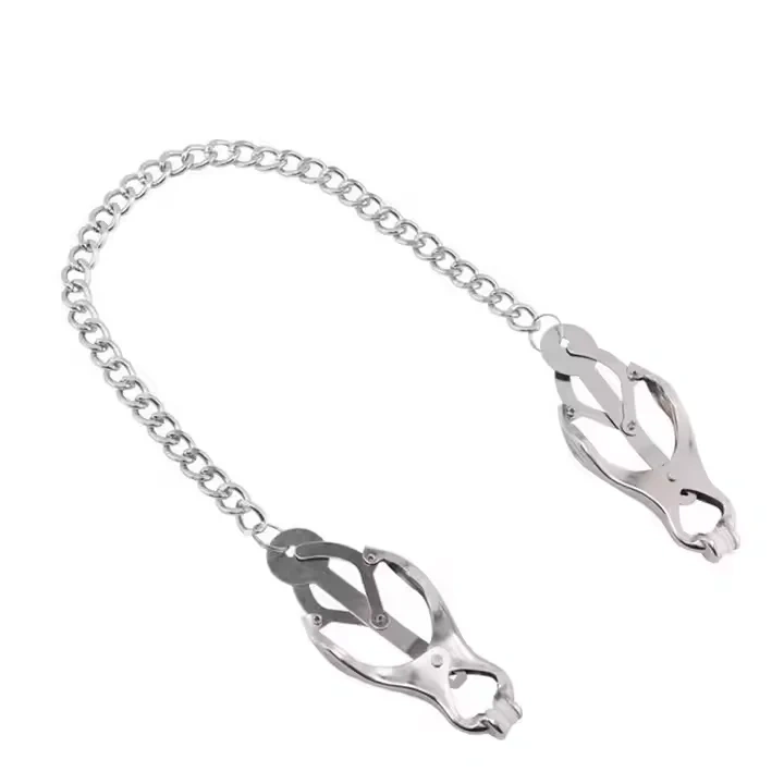 Women's BDSM Metal Nipple Clamps Bell-Decorated Bondage Gear Sex Toys for SM Play