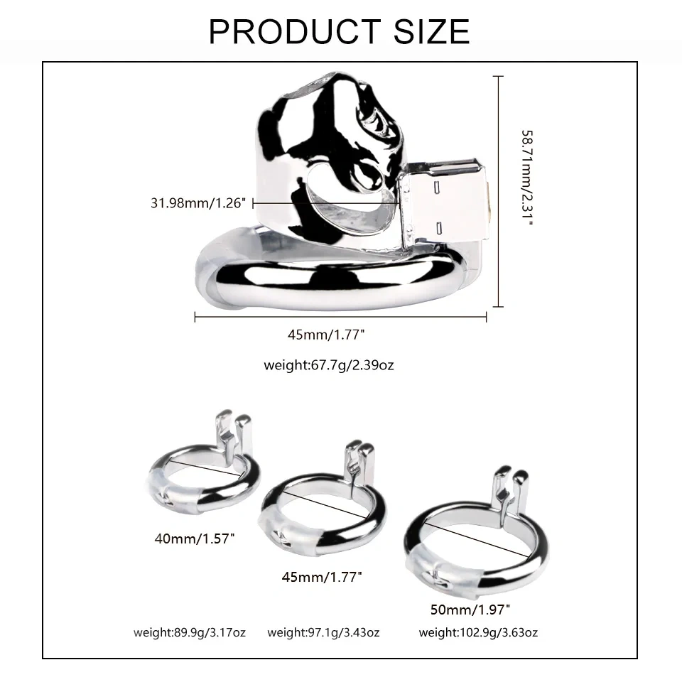 Chinese Zodiac Monkey Metal Chastity Device Stainless Steel Penis Lock Cock Cage BDSM Sex Toys Men Juguetes Sexuales Para