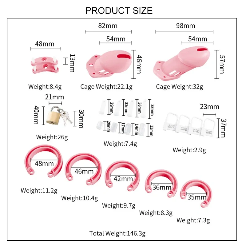 Silicone Male Chastity Device Short Long Penis Lock Cock Ring Sex Toys for Men Juguetes Sexuales Type SM