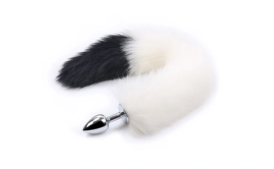Cosplay Anal Plug and Double Color Fox Tail Butt Plug Mixed-Color Anal Toys for Women Sex Massager Juguetes Sexuales
