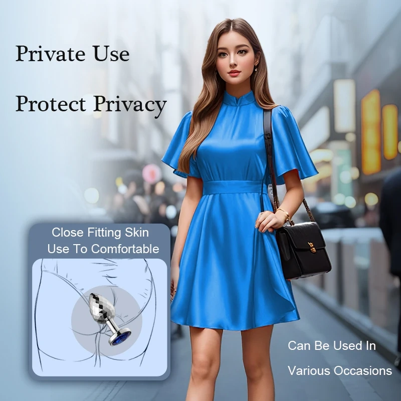 Diamond Facets Anal Plug Stainless Steel Jewel Metal Sex Toy for Women