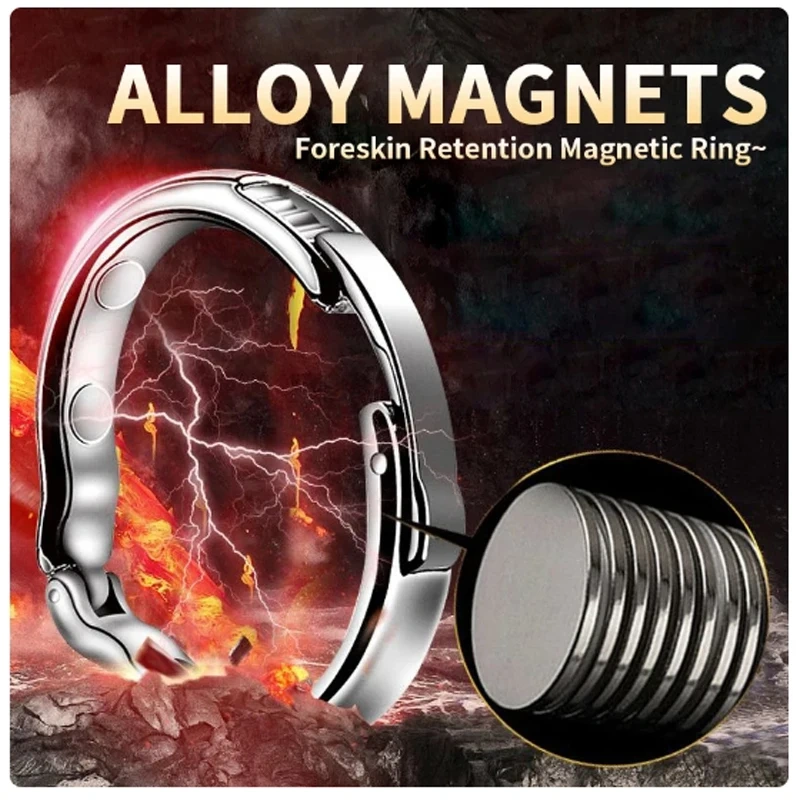 Men's Metal Cock Ring Anal Stimulation Vibrating Silicone Sexual Product Stainless Steel Piercing Penis Toys Juguetes Sexuales