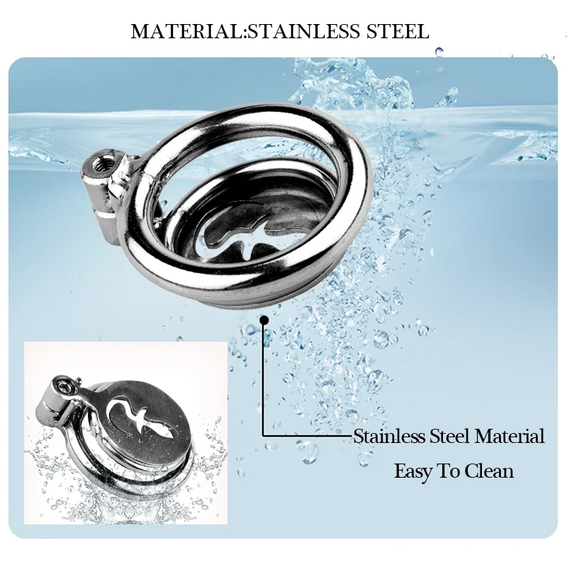 Men's Stainless Steel Chastity Cage Short Penis Lock Metal BDSM Device Sex Toys for Bondage Gear Juguetes Sexuales for Men