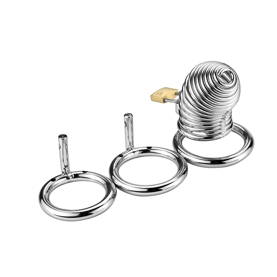 Screw-Type Stainless Steel Chastity Cage Male Chastity Device Sex Toy for Men Penis Lock Bondage Gear Toys for Sexual Pleasure