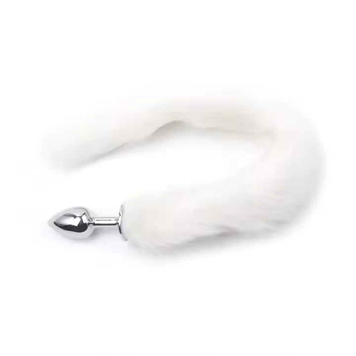 Anal Massager Toys for Women Long Fox Tail with Faux Fur Cosplay Role Play Metal Butt Plug Juguetes Sexuales Anal
