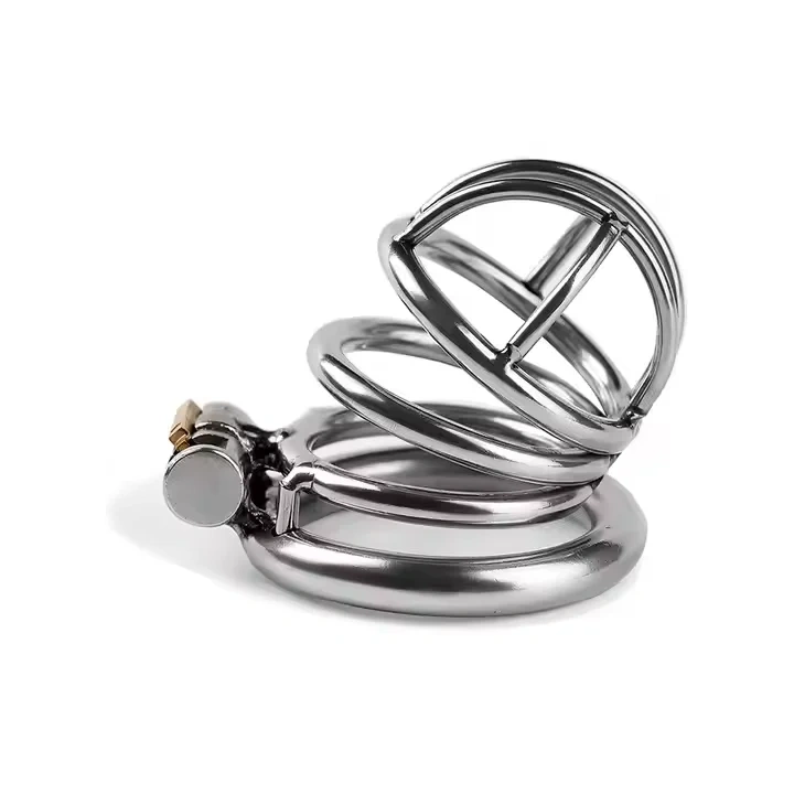 Men's Short Chastity Cage Adult Sex BDSSM Toys Stainless Steel Penis Lock Jugue Male Toys