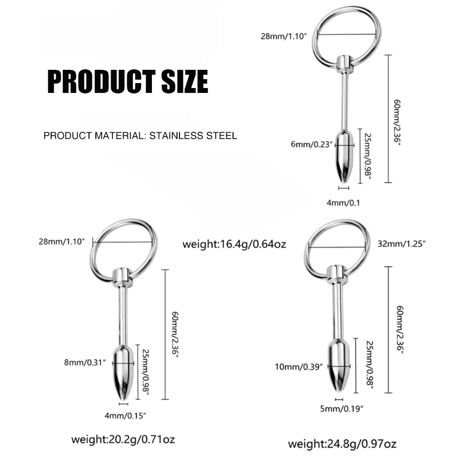 Oval Head Urethral Sounds   Penis Toys  Stainless Steel Pain Bdsm Sounding Kit  Sex Toys for Men Juguetes Sexuales